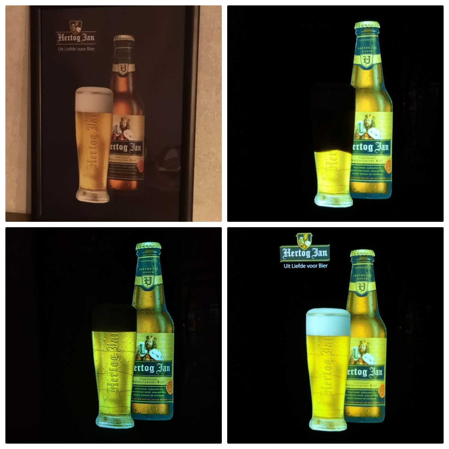 Unieke HERTOG JAN bewegende reclameverlichting, Verzamelen, Biermerken, Ophalen of Verzenden, Nieuw, Reclamebord, Plaat of Schild