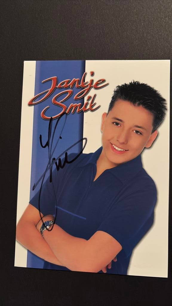 Jan SMIT fankaart met mooi gezette echte handtekening, Verzamelen, Verzenden, 1980 tot heden, Ongelopen, Sterren en Beroemdheden