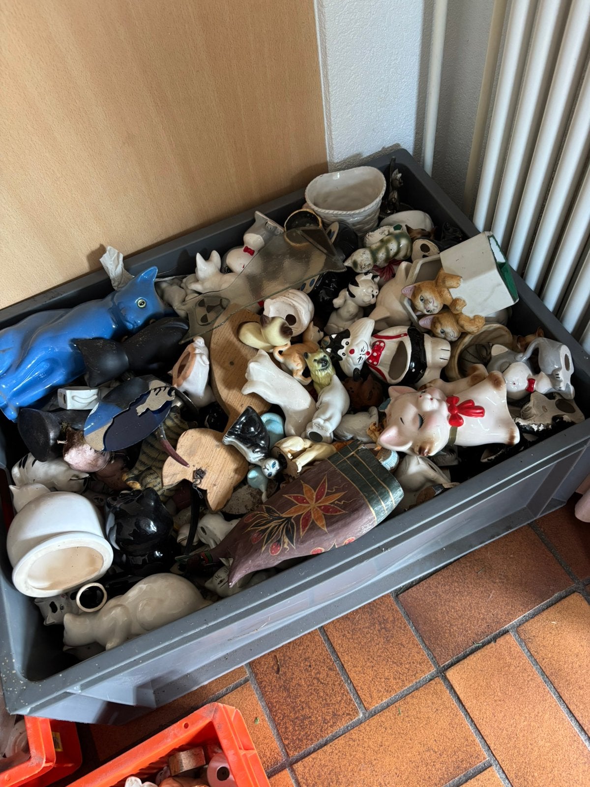 Grote verzameling (eigen) stenen poezen / katten, Ophalen, Zo goed als nieuw, Beeldje of Figuurtje