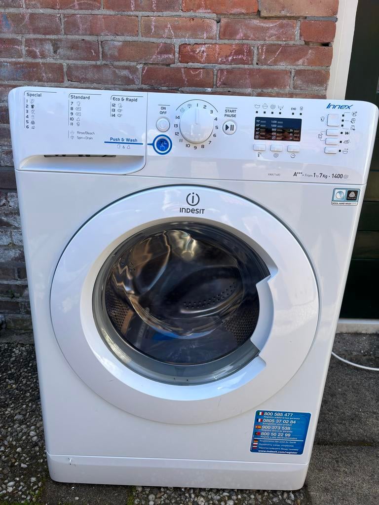 Indesit Innex Wasmachine 7kg 1400 toeren A+++, Witgoed en Apparatuur, Wasmachines, Ophalen, Zo goed als nieuw, 85 tot 90 cm, 1200 tot 1600 toeren