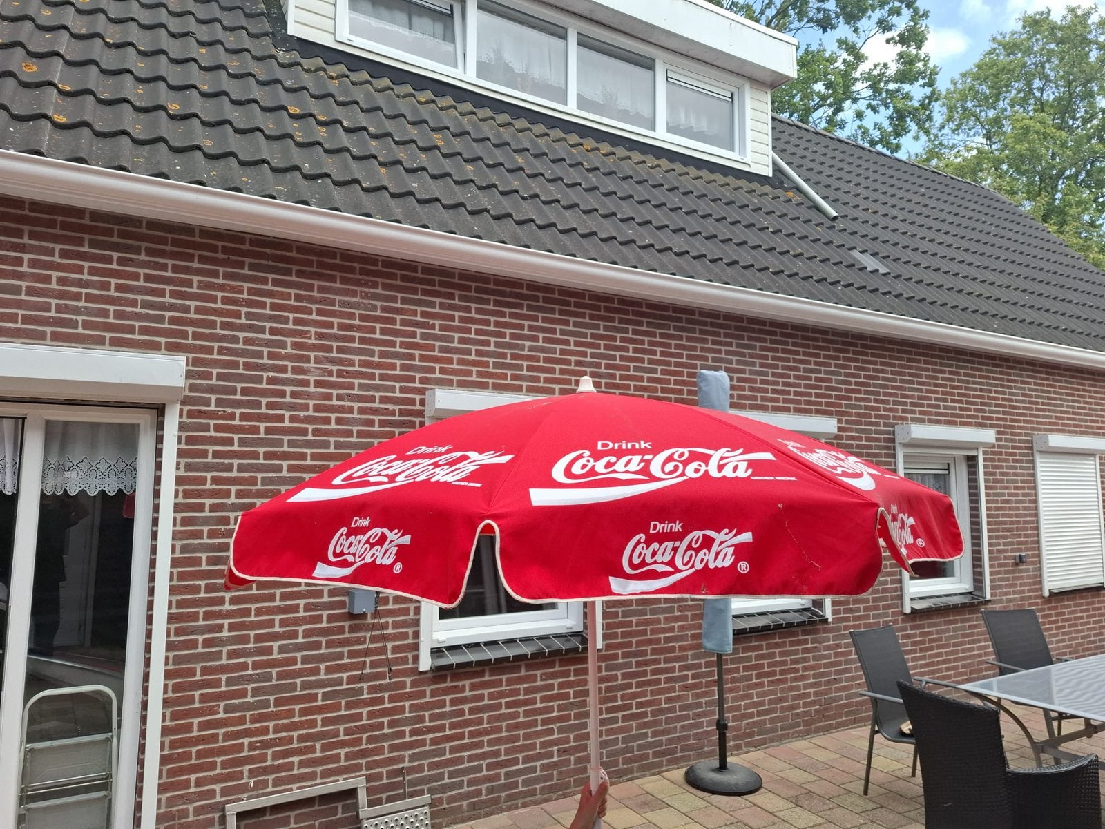 Vintage Coca Cola parasol, Tuin en Terras, Parasols, Ophalen, Gebruikt, Coca Cola, Coca Cola