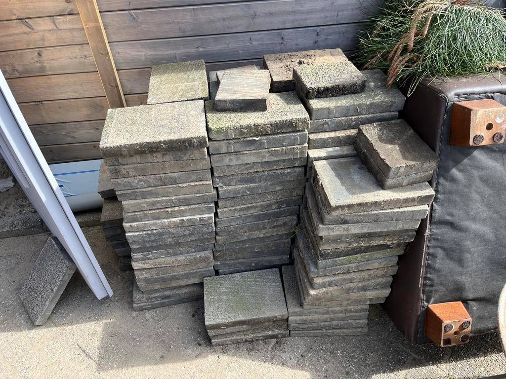 Tuintegels 30x15, Ophalen, Gebruikt, 10 m² of meer, Beton
