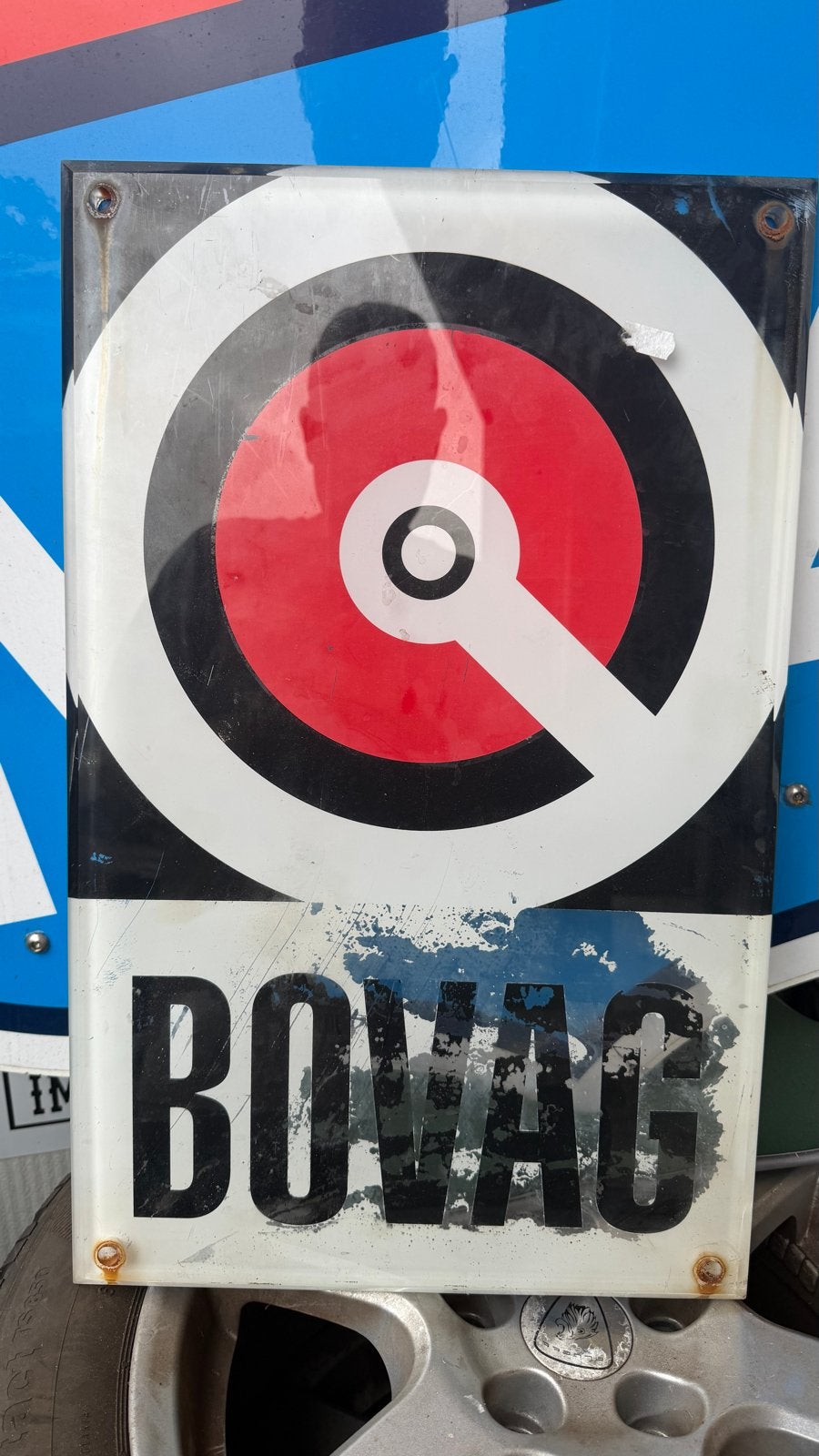 Oud Bovag Bord - Vintage Garage Reclame, Ophalen
