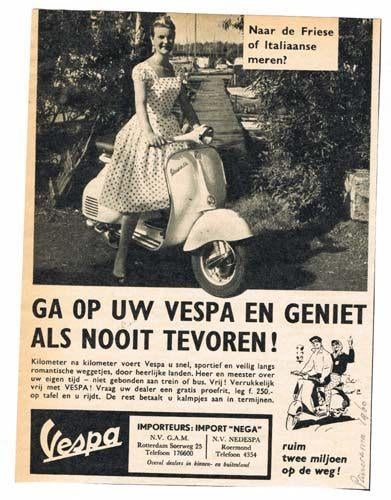 Vespa - Advertentie uit Tijdschrift 1960 - 2, Ophalen of Verzenden, 1980 tot heden, Knipsel(s)