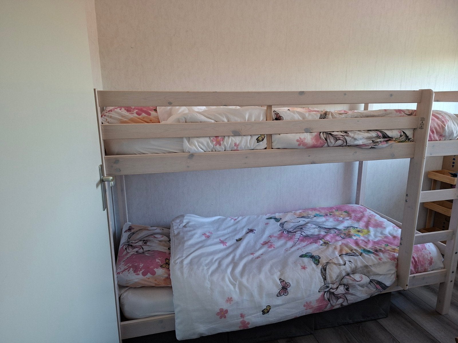 Stapelbed met 2 matrassen 90x200, Ophalen, Gebruikt, 90 cm, Eenpersoons