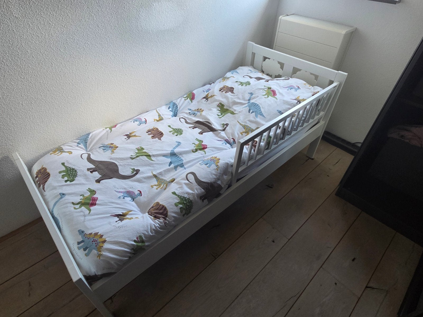 Kinderbed met matras en lattenbodem, Gebruikt, 70 tot 85 cm, 160 tot 180 cm, Ophalen