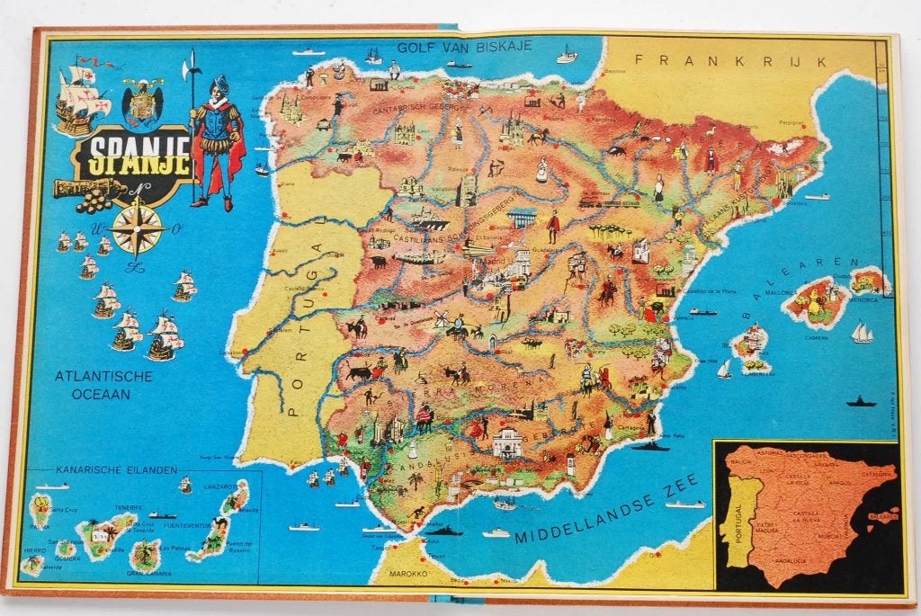 Spanje - Douwe Egberts Plaatjesalbum jaren 60, Boeken, Ophalen of Verzenden, Zo goed als nieuw, Jan Derks en L.J. Bubenik, Plaatjesalbum