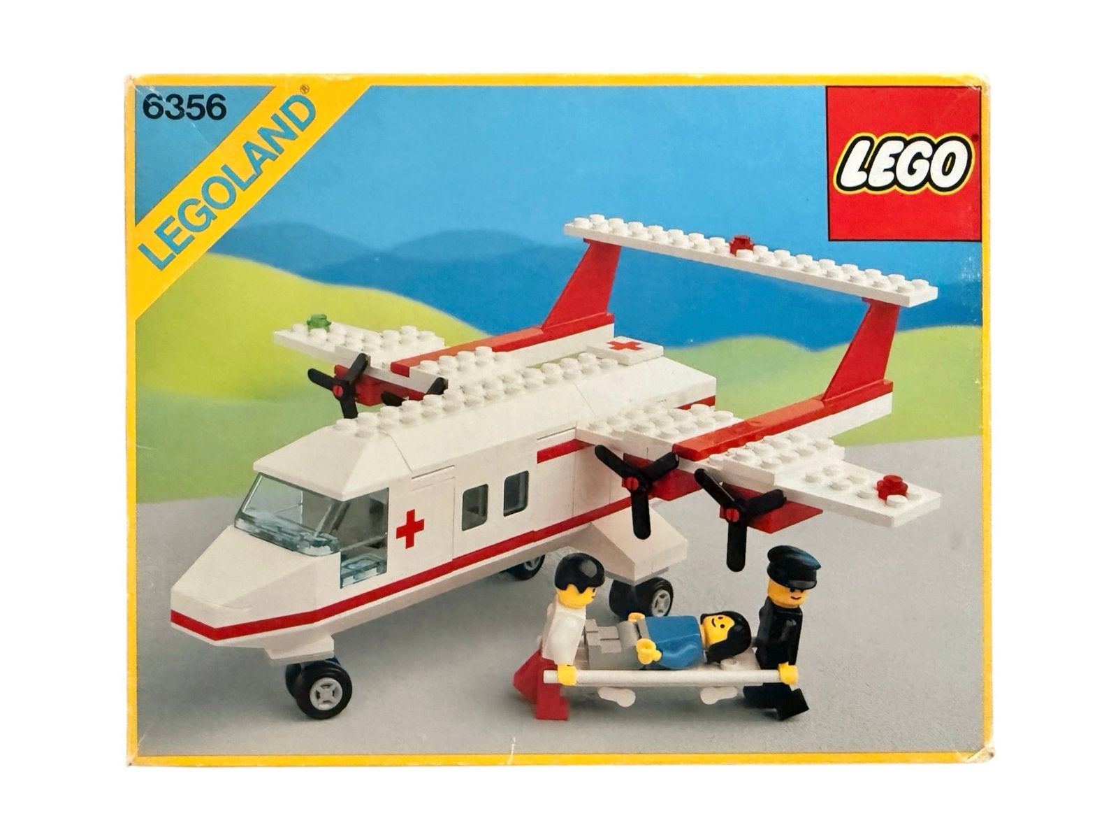 Lego Legoland 6356 Ambulance Vliegtuig (1988), Kinderen en Baby's, Lego, Inclusief accessoires, Ophalen of Verzenden, Zo goed als nieuw