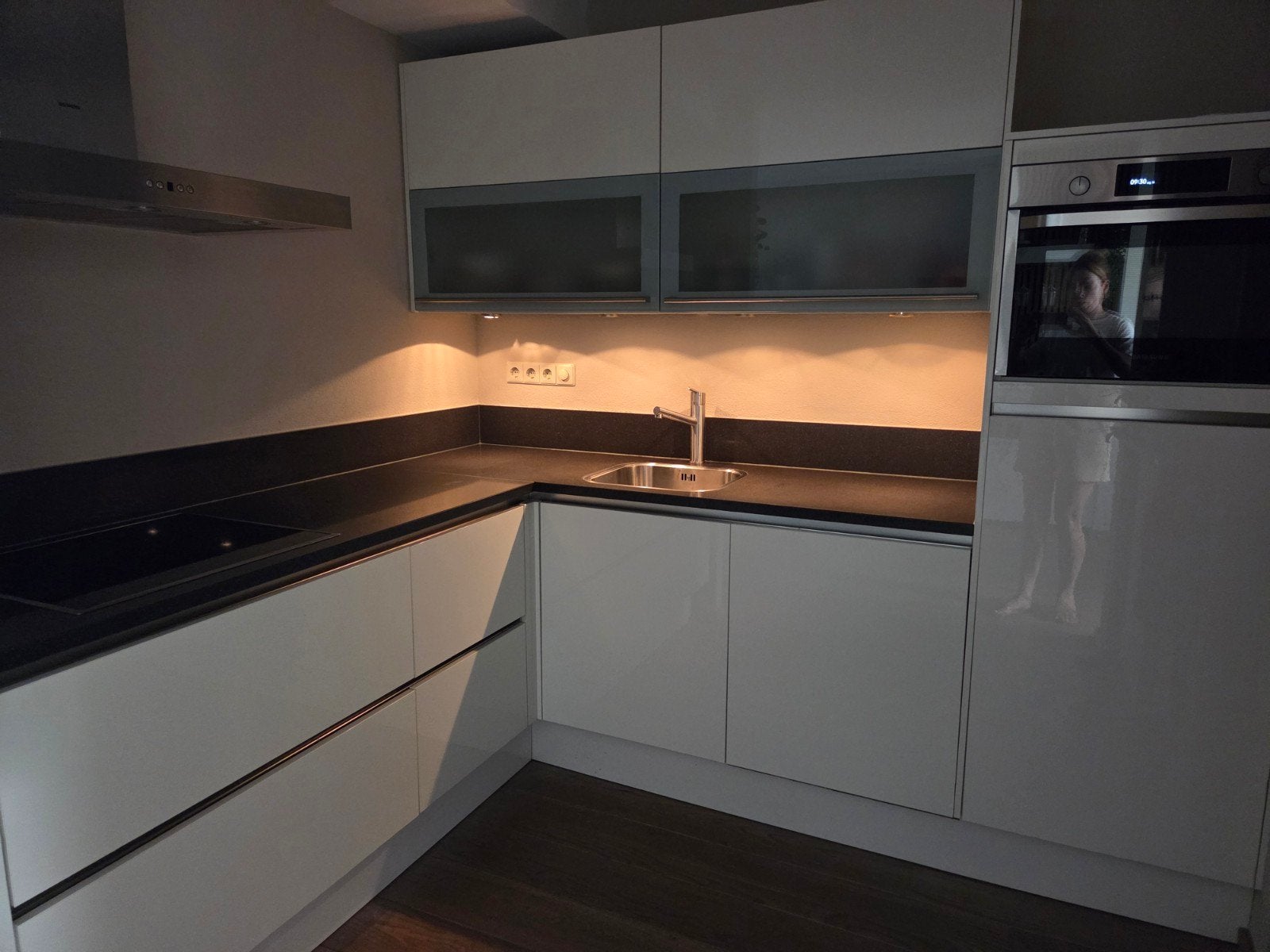 Mooie witte gebruikte keuken hoogglans, Ophalen, Gebruikt, Wit, Composiet