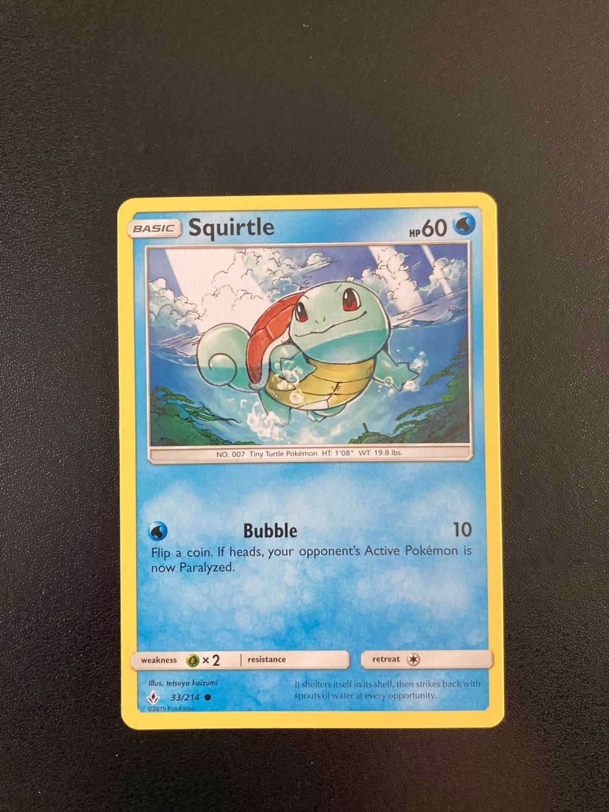 Pokemon kaart Squirtle, Ophalen of Verzenden, Zo goed als nieuw