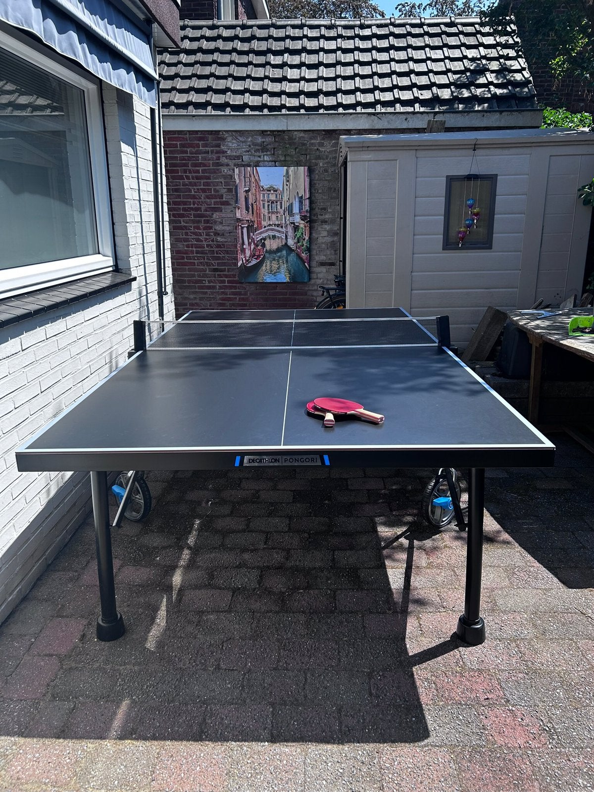 Robuuste outdoor tafeltennistafel Pongori ppt 930, Sport en Fitness, Tafeltennis, Ophalen, Zo goed als nieuw, Tafel Outdoor
