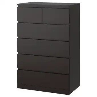 MALM ladekast 6 lades zwart, Tuin en Terras, Ophalen, Hout, Overige typen
