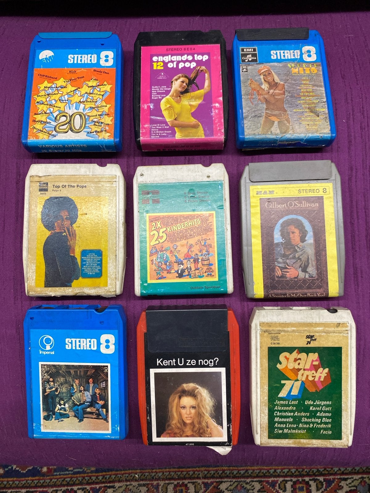 Partij ongeteste Stereo 8-banden, Gebruikt, 2 t/m 25 bandjes, Overige genres, Ophalen of Verzenden