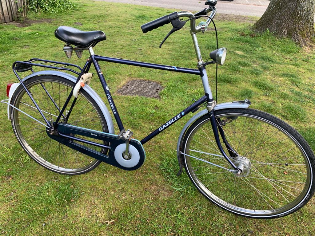 Herenfiets Gazelle banden 28 inch met terugtraprem frame 61c, Fietsen en Brommers, 57 tot 61 cm, Ophalen, Zo goed als nieuw, Gazelle