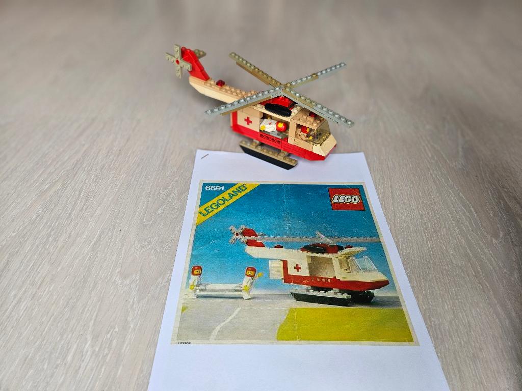 Lego Legoland 6691 Red Cross Helicopter, Gebruikt, Lego, Ophalen of Verzenden, Compleet