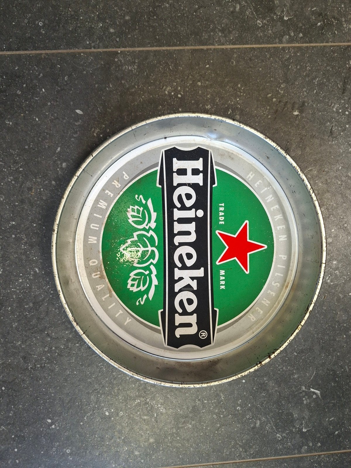 Heineken dienblad - Vintage bier dienblad, Ophalen of Verzenden, Gebruikt, Overige typen, Heineken