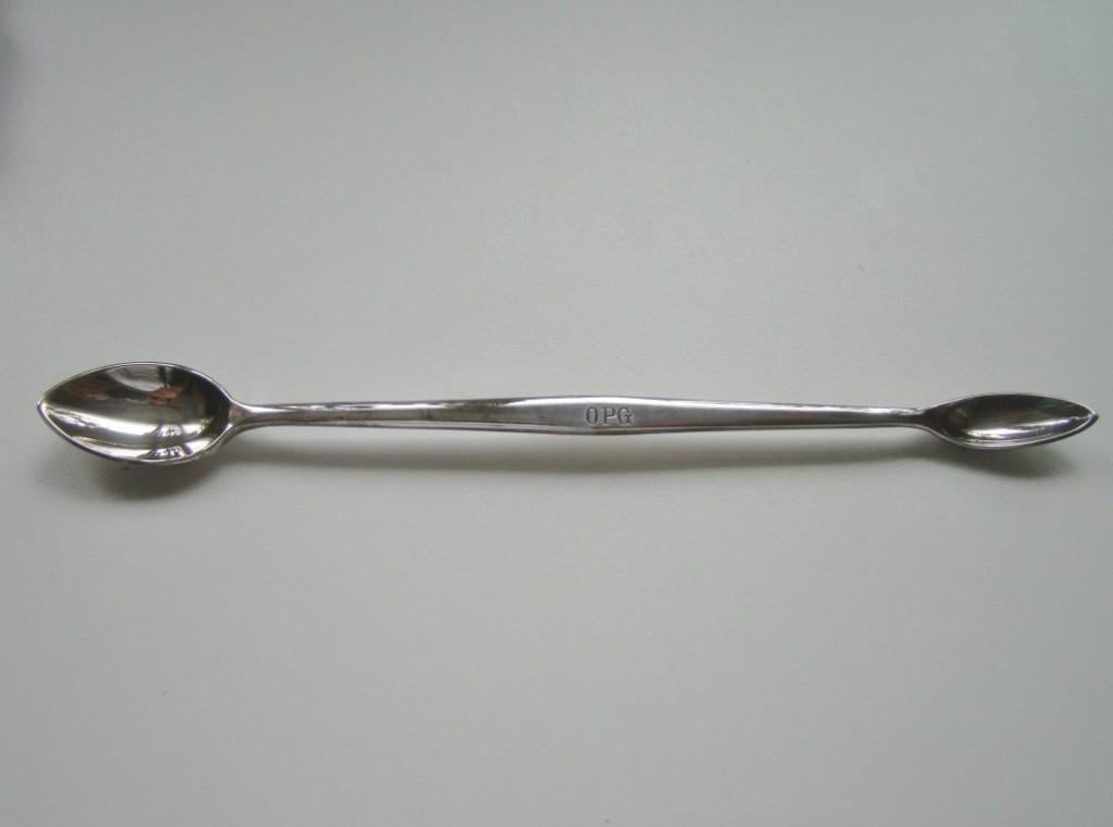verzilverde apothekerslepel uit jaren 70  [44], Ophalen of Verzenden