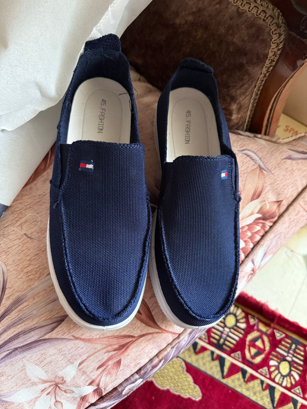 Nieuwe donkerblauwe instappers - Maat 45, Ophalen, Nieuw, Blauw, Loafers