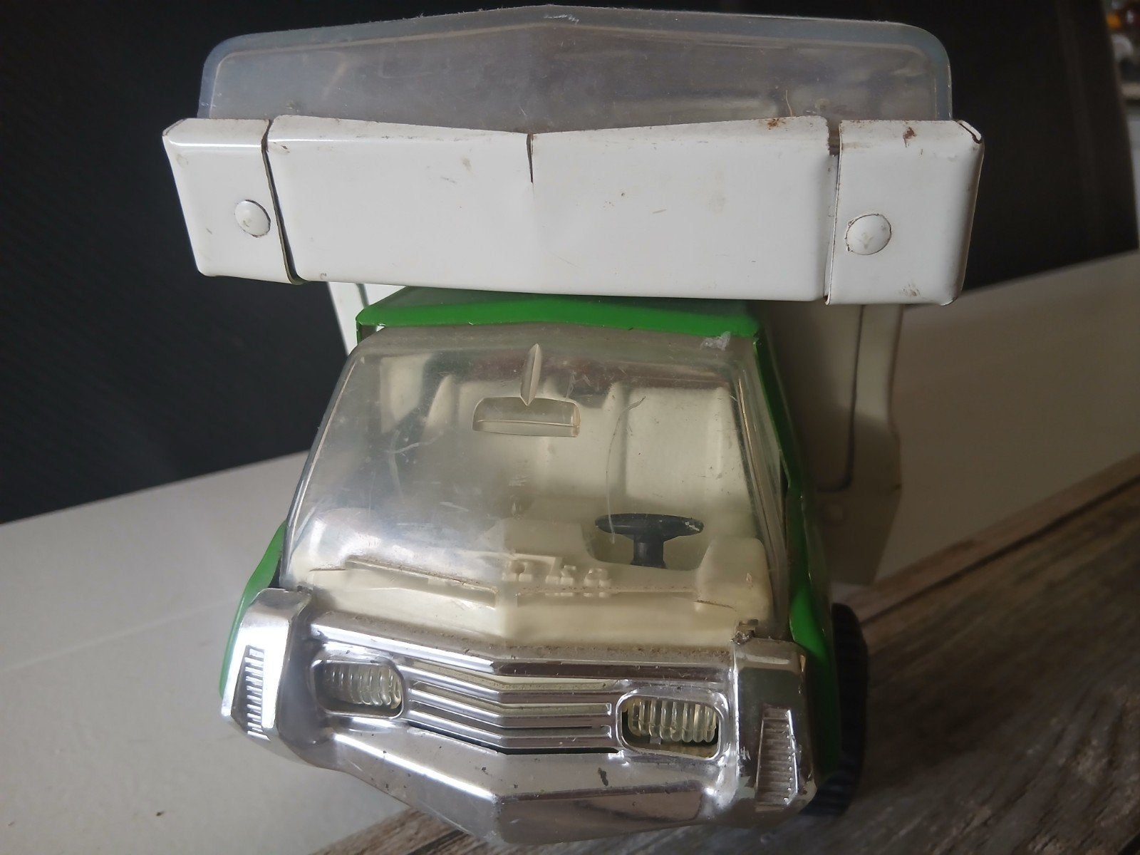 Vintage Tonka Camper Speelgoedauto - Groen/Wit, Ophalen of Verzenden
