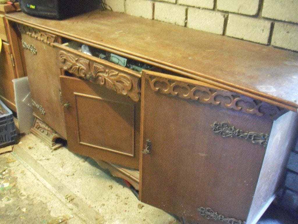 Dressoir met lades, planken en deuren, sier sluitwerk, Ophalen, Gebruikt, Met deur(en), 150 tot 200 cm