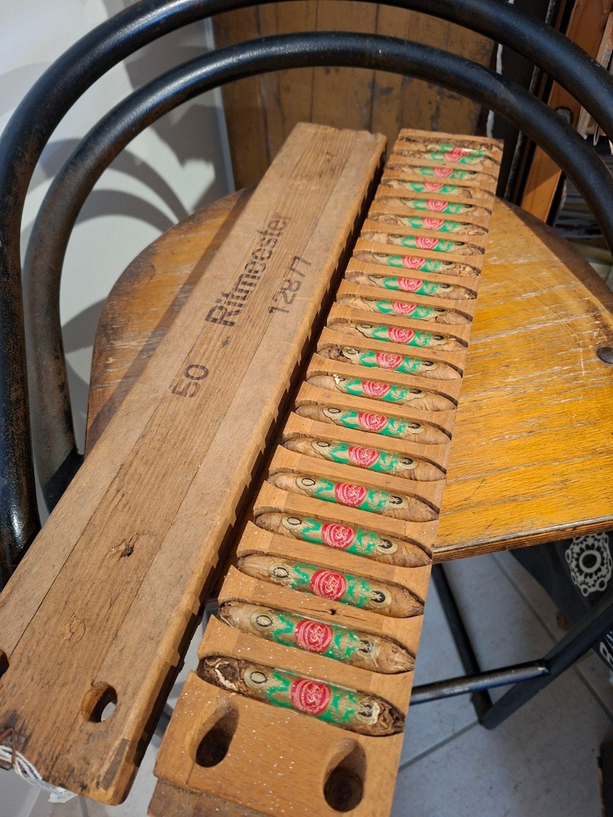 Vintage Ritmeester sigarenmal met sigaren, Ophalen of Verzenden