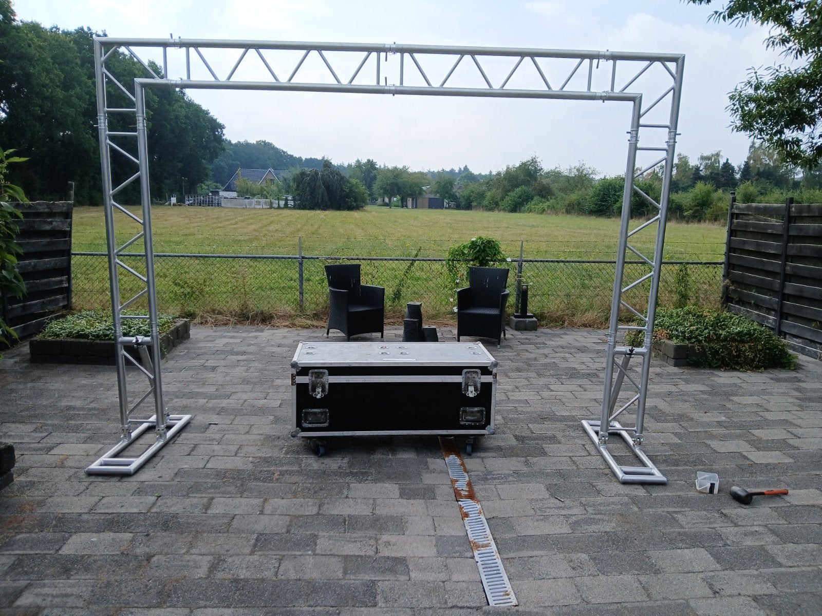 Aluminium Truss Systeem plus flichtcase inclusief bijpassend, Ophalen of Verzenden, Zo goed als nieuw