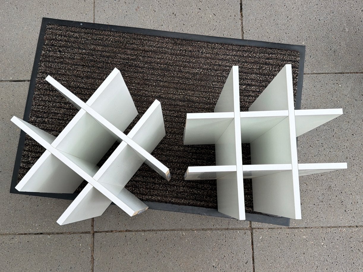 Ikea expedit kallax inzet wijnrek wit - 2 stuks, Gebruikt, 15 tot 25 flessen, Ophalen of Verzenden, 5 – 50