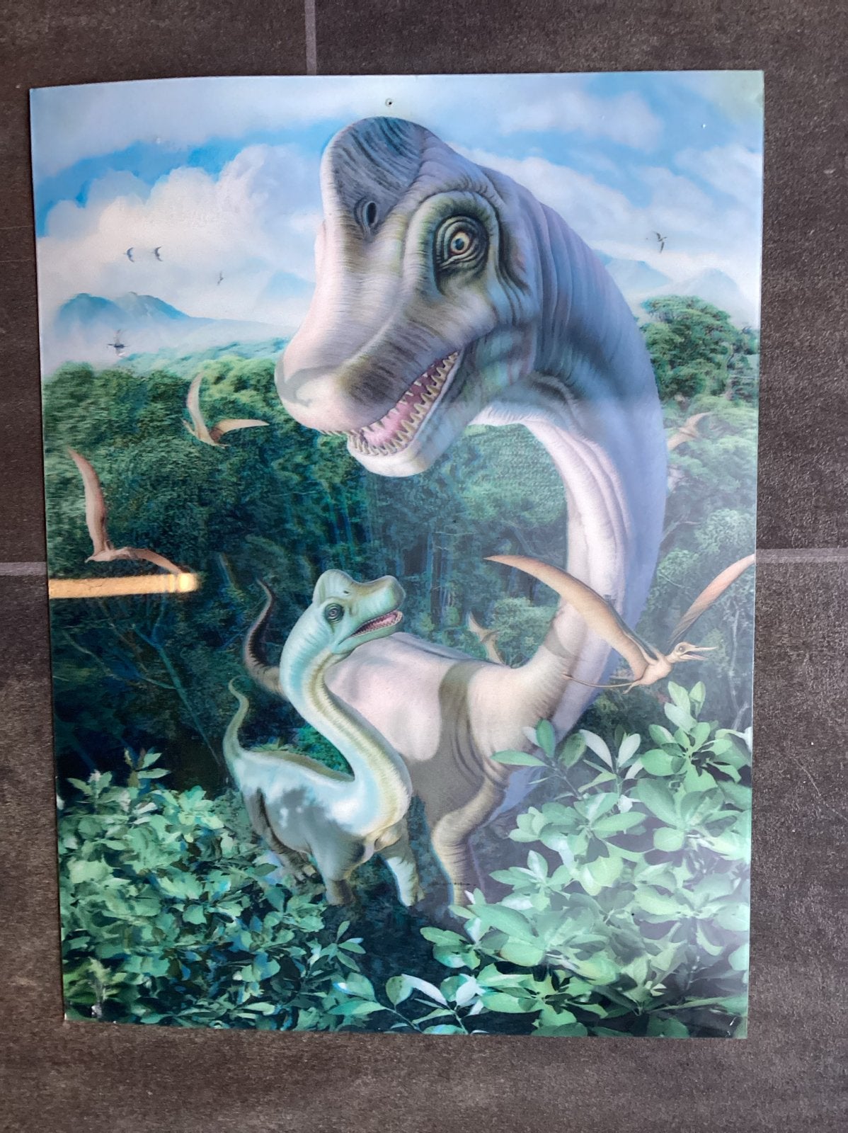 3D Poster Ultrasaurus Dinosaurus met diepte-effect, Ophalen of Verzenden, Nieuw, Wanddecoratie