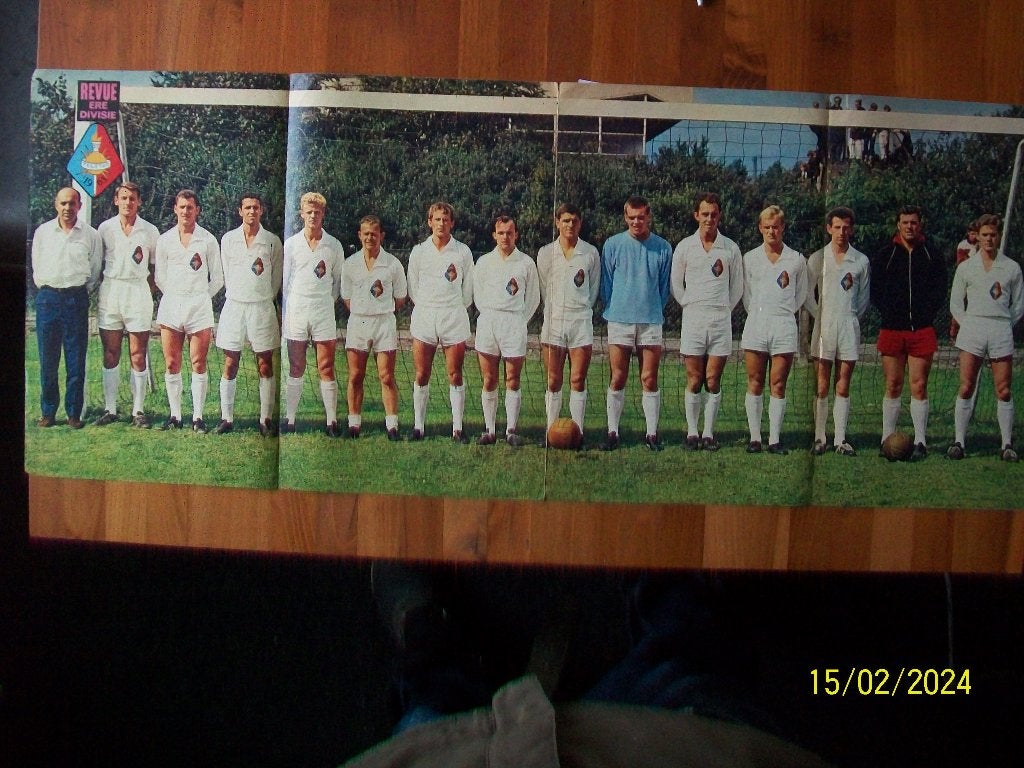 Uitklapposter Telstar ( Revu) seizoen 1965 - 1966, Verzamelen, Verzenden, Gebruikt, Overige binnenlandse clubs, Poster, Plaatje of Sticker