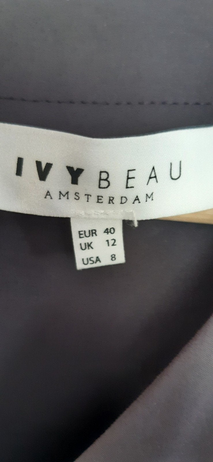 Travelstof jurk 40 antraciet  IVYBEAU Amsterdam, Ophalen of Verzenden