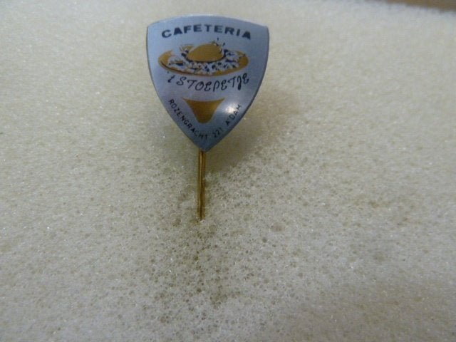 Vintage Speldje Cafetaria 't Stoepje Rozengracht Amsterdam, Ophalen of Verzenden, Gebruikt, Stad of Land, Speldje of Pin