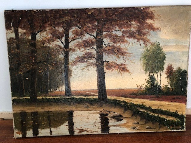 Oud Schilderij Landschap, Ophalen