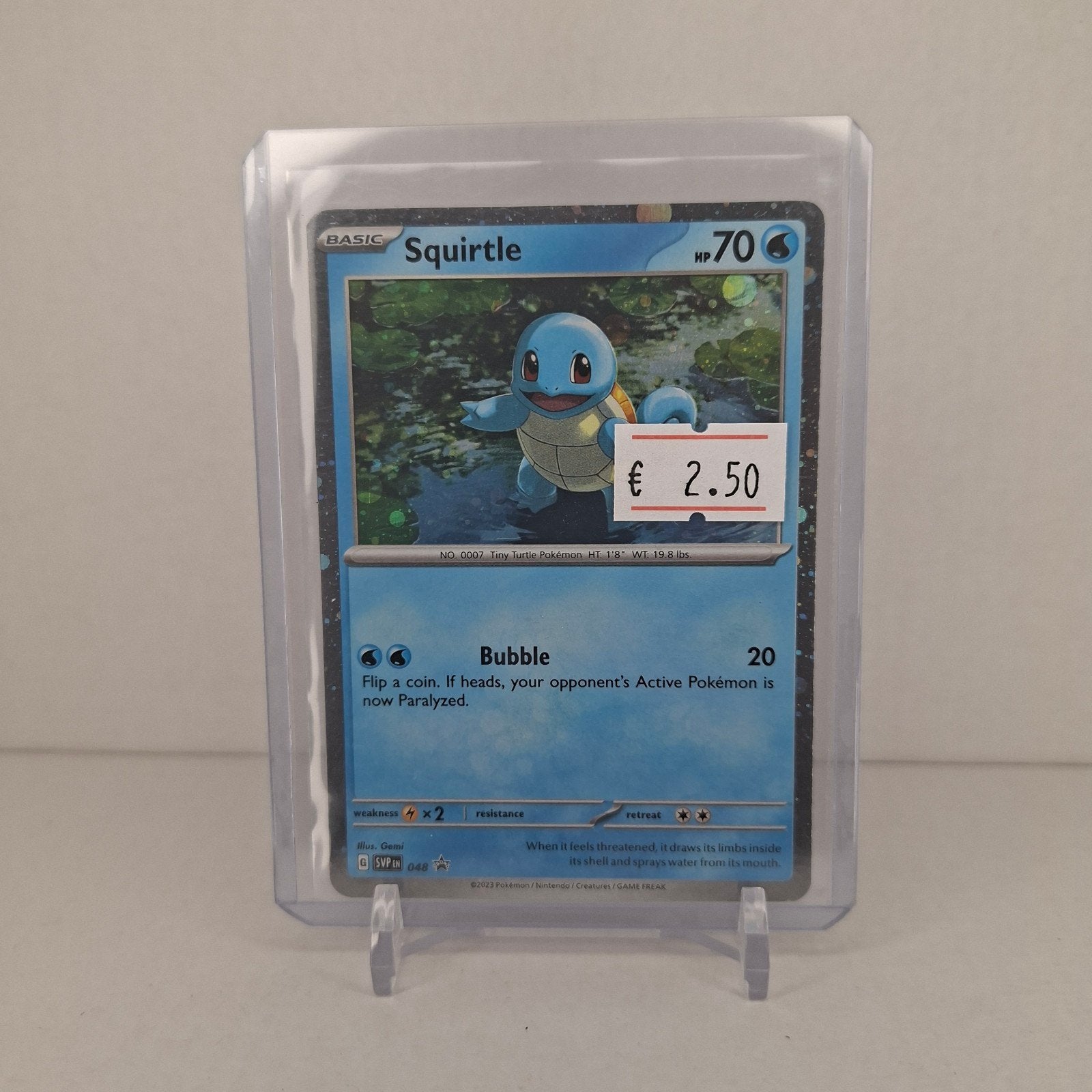 Pokémon Kaart Squirtle SVP EN 048 Promo, Ophalen
