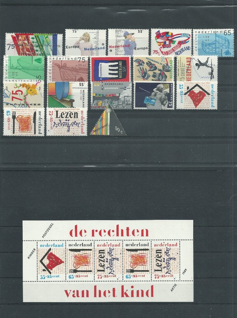 Nederland, Complete Jaargang 1989, Postfris., Postzegels en Munten, Ophalen of Verzenden, Na 1940, Postfris