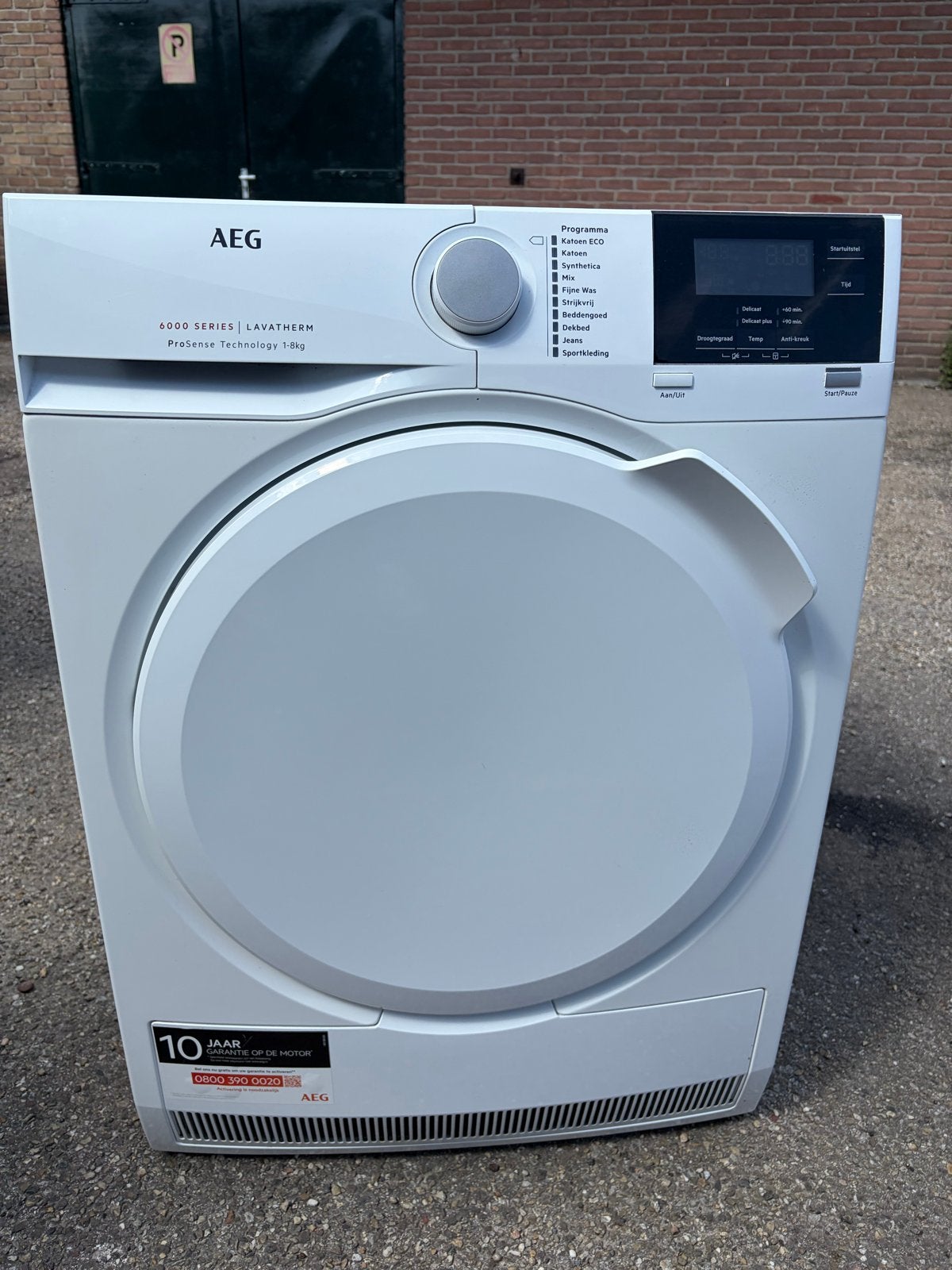 AEG Lavatherm 6000 Series ProSense 1-8kg Wasdroger, Ophalen, 8 tot 10 kg, Zo goed als nieuw, Voorlader