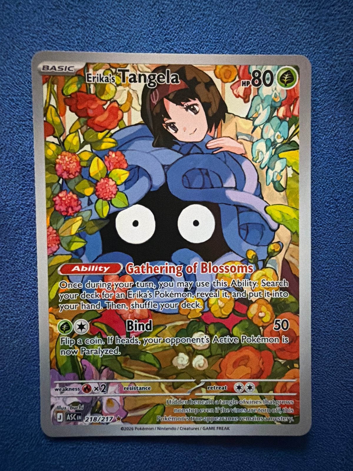 Erika's Tangela Pokémon kaart - Nieuwstaat, Ophalen of Verzenden, Nieuw, Losse kaart