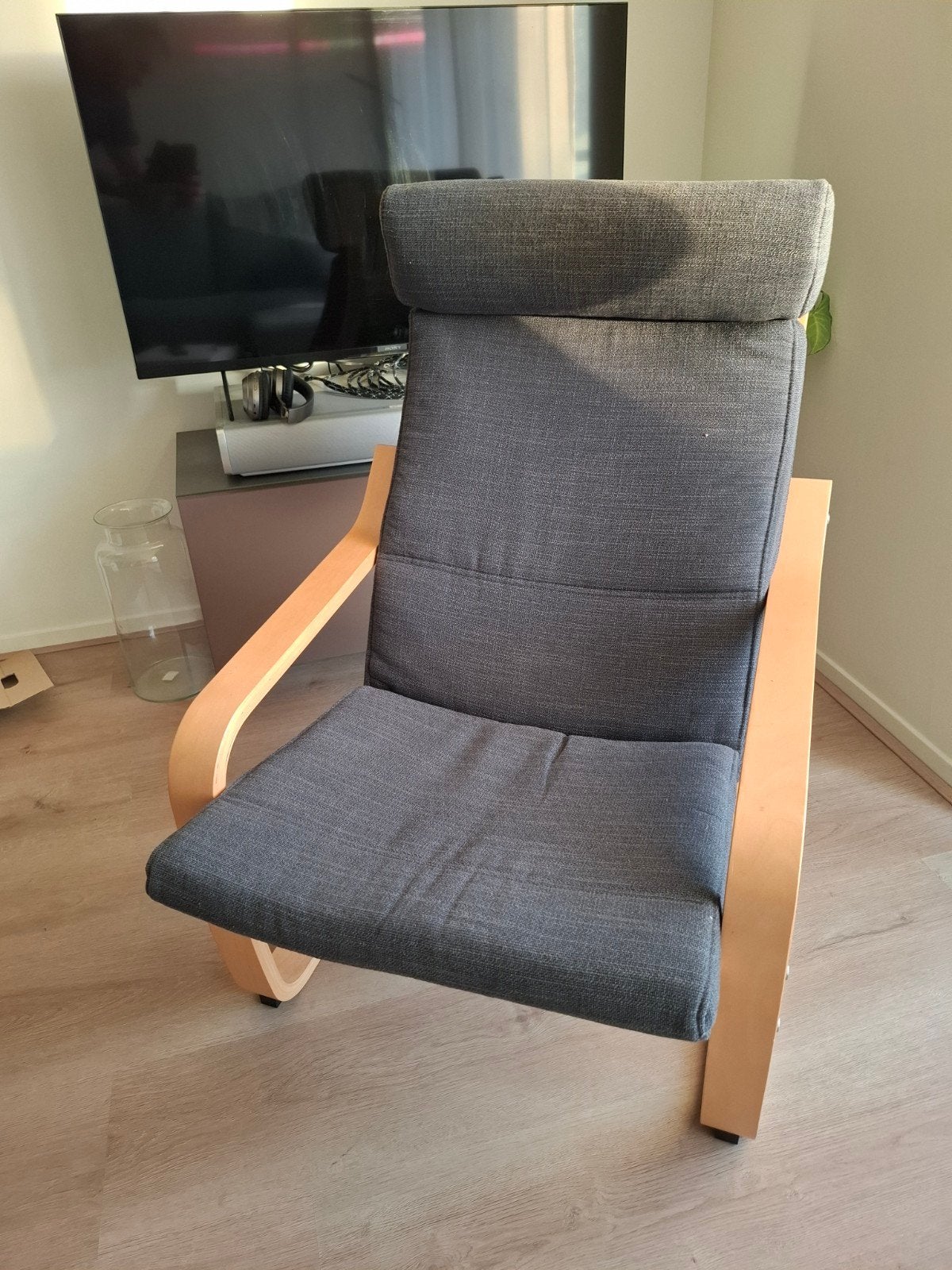 IKEA Poäng Relaxstoel - Comfortabel en Stijlvol, Huis en Inrichting, Stoelen, Ophalen, Gebruikt, Modern, Scandinavisch, Stof