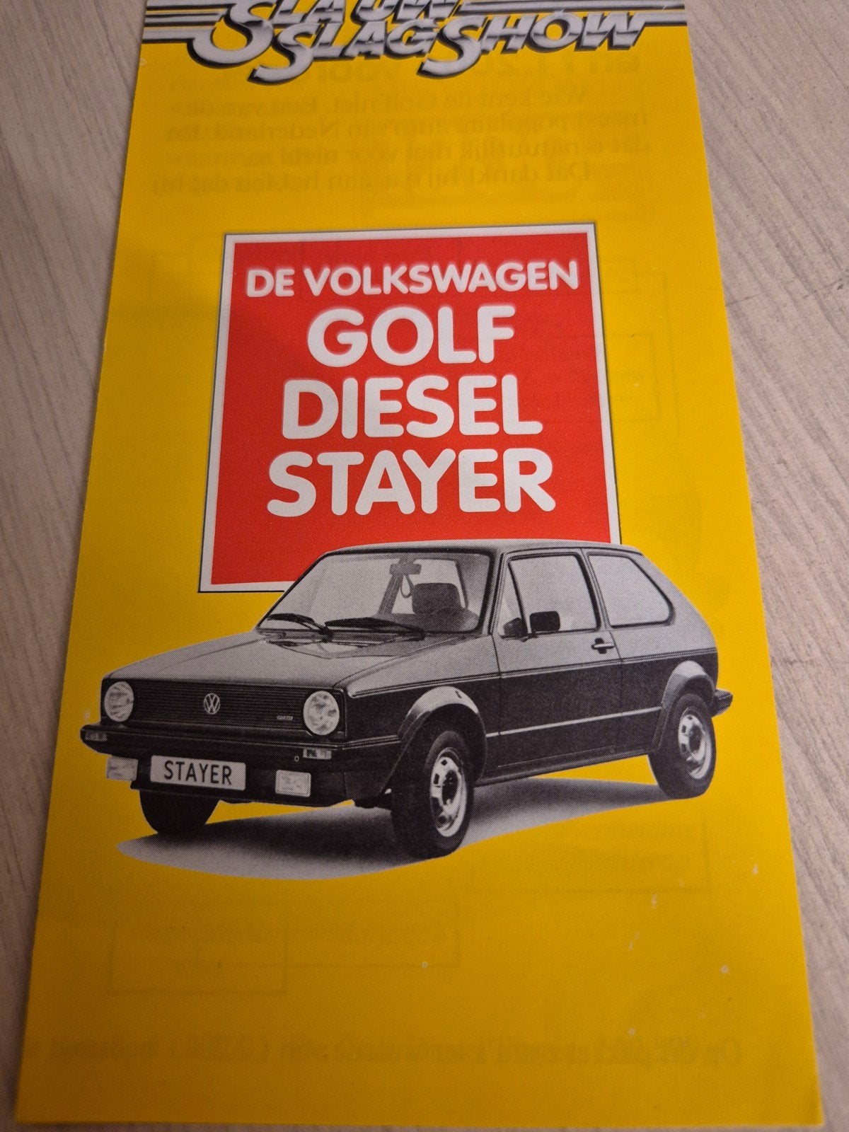 1982 Nederlands Volkswagen Golf I Stayer actiemodel folder, Ophalen of Verzenden, Zo goed als nieuw, Volkswagen