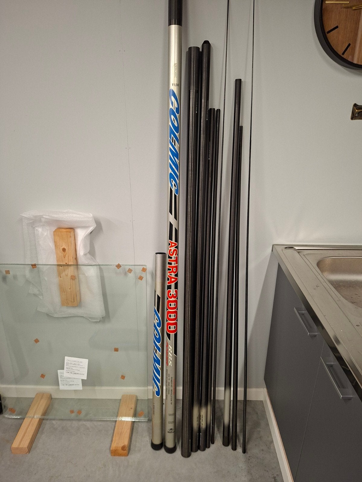 Colmic Astra 3000 11.5m vaste stok met extra topset, Ophalen, Gebruikt, Vaste hengel
