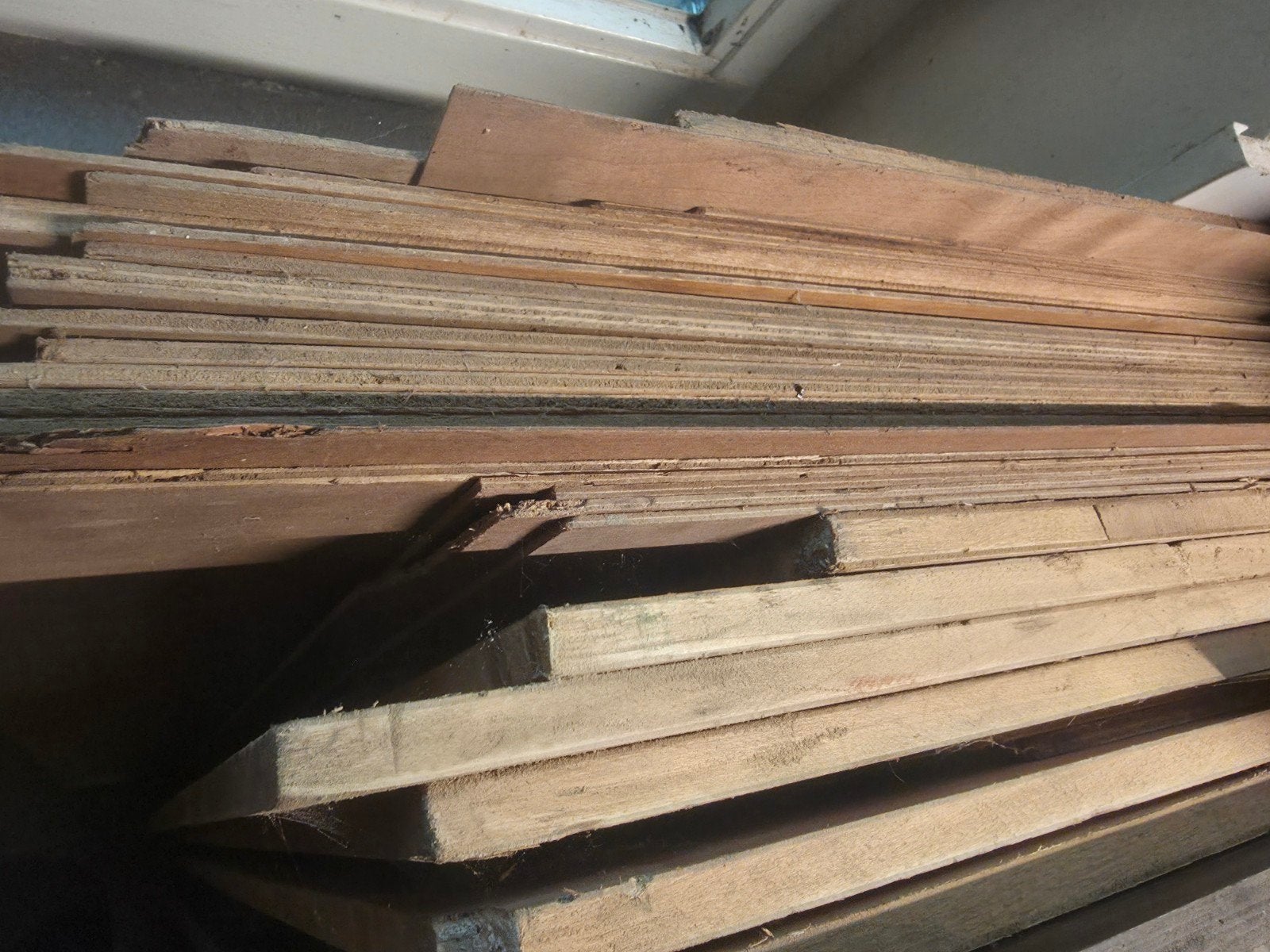 jachtbouw teakhoutplaten  en multiplex, Ophalen, Gebruikt, Hout, 20 tot 50 mm