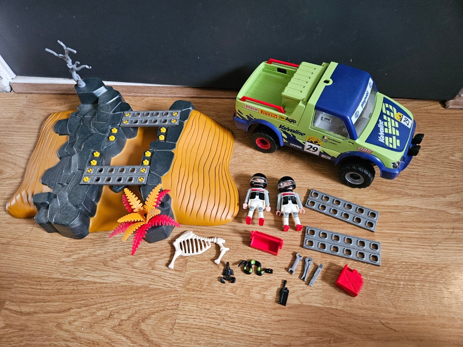 playmobil auto rally offroad truck woestijn avontuur, Gebruikt, Complete set, Voertuig, Ophalen of Verzenden
