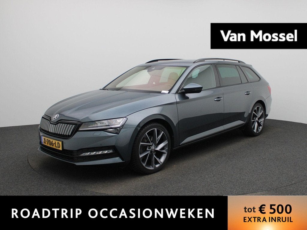Skoda Superb Combi 1.4 TSI iV Sportline Business | Automaat, Auto's, Skoda, 12 maanden, 4 cilinders, Alcantara, Hybride Elektrisch/Benzine