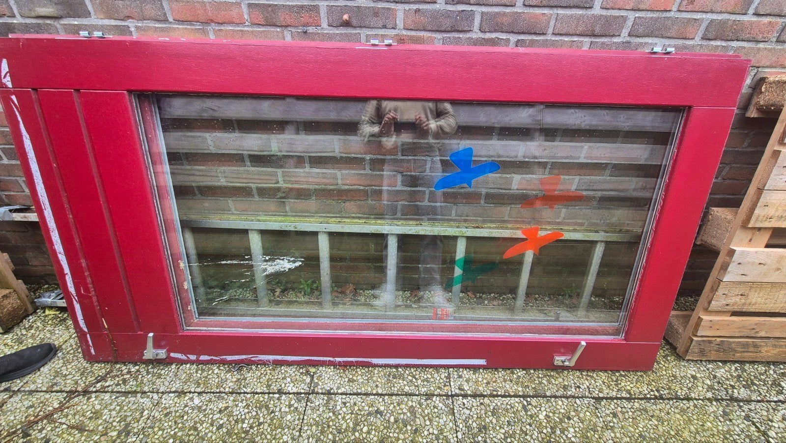 Gebruikt  2 hardhouten tuindeuren met dubbelglas, Ophalen, Gebruikt