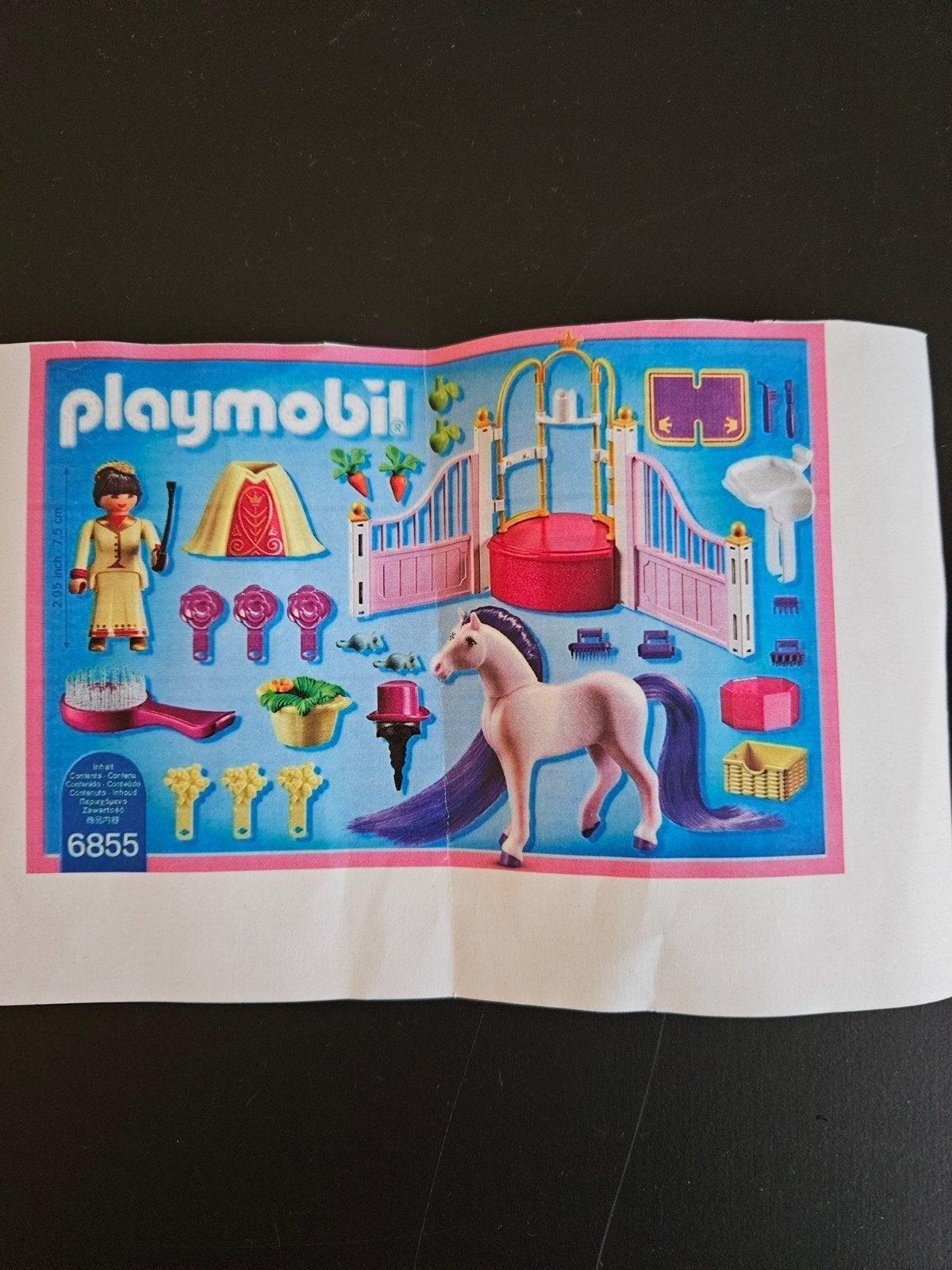 Playmobil 6855 Koninklijke stal met paard om te kammen, Complete set, Overige typen, Ophalen of Verzenden, Zo goed als nieuw