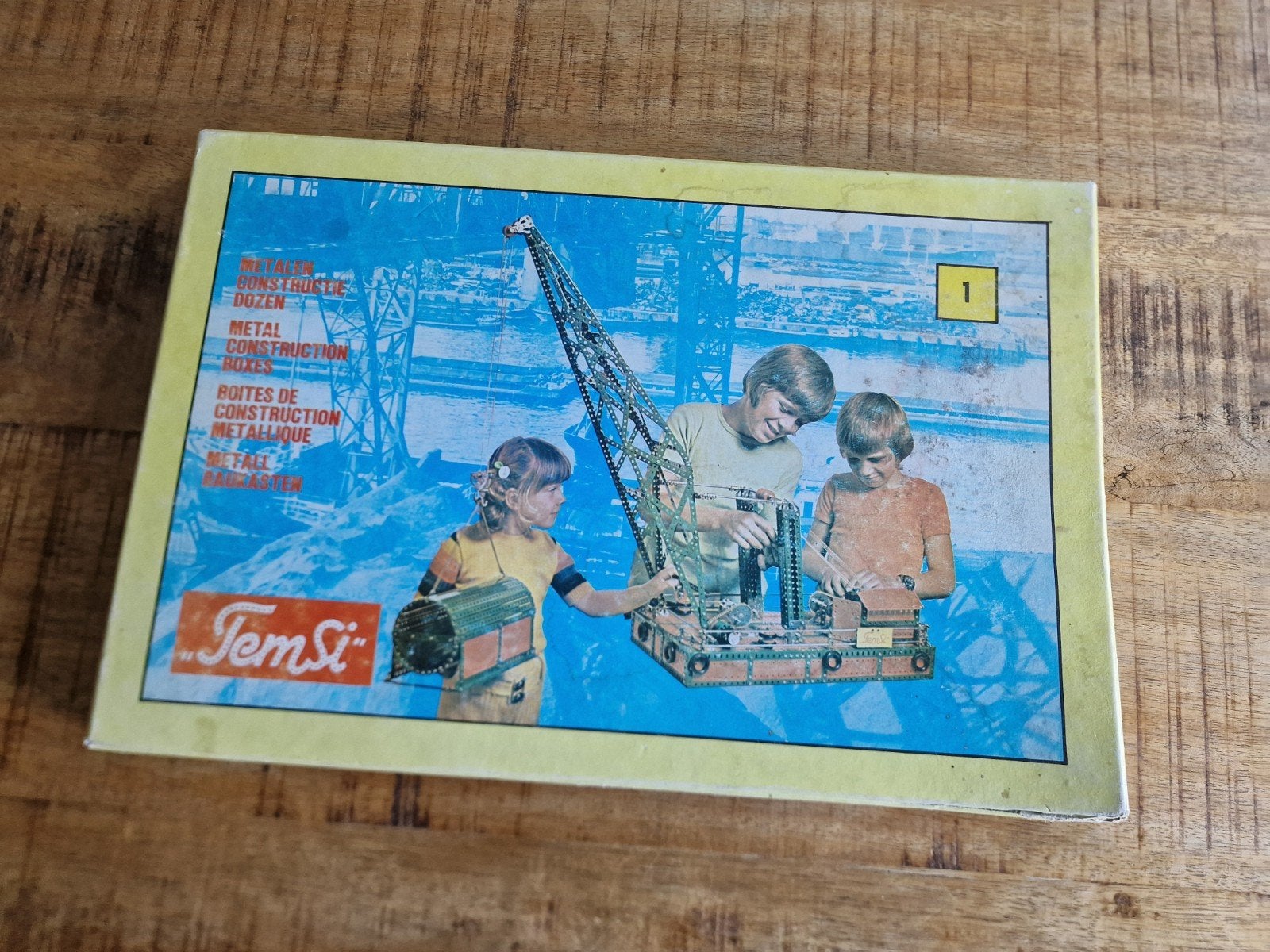 Vintage Temsi Bouwdoos 1 - Metaal Constructie Speelgoed, Ophalen of Verzenden