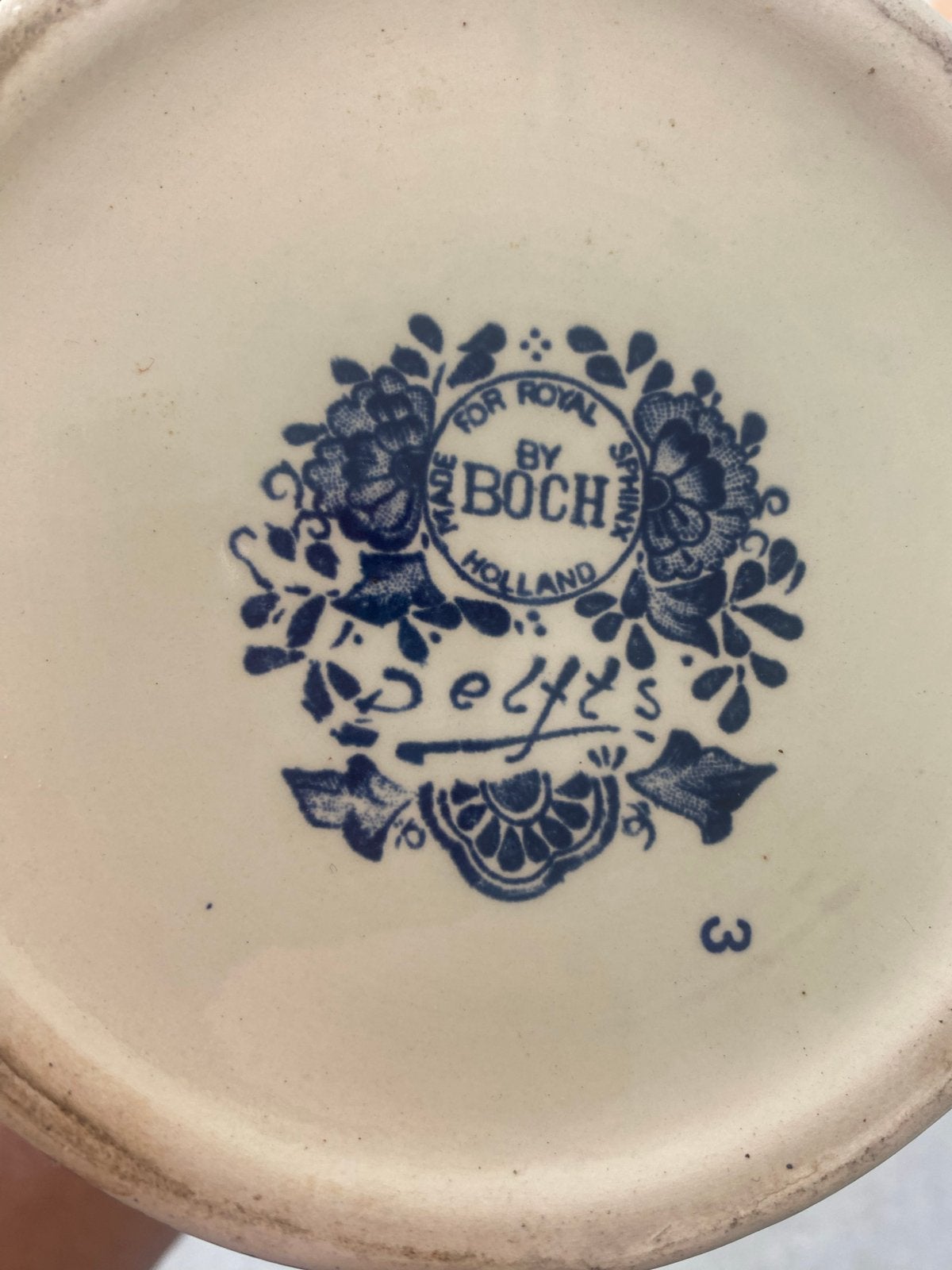 Delfts Blauwe Vaas met Deksel - Boch Royal Sphinx, Ophalen