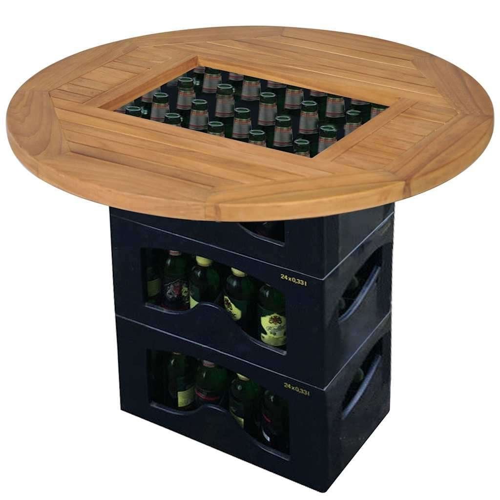 Tafelblad voor bierkrat biertafal hout rond GRATIS BEZORGD!, 50 tot 100 cm, Verzenden, Statafel, Nieuw