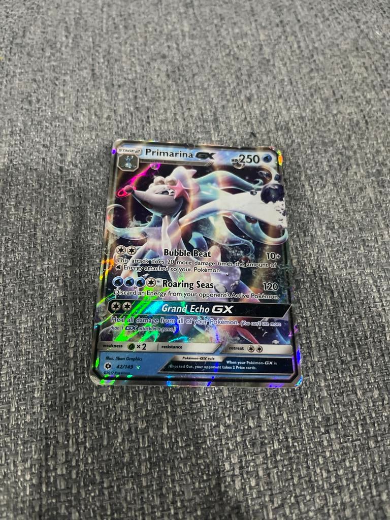 Primarina GX Pokémon Kaart - Full Art Holo, Ophalen, Zo goed als nieuw, Losse kaart, Foil