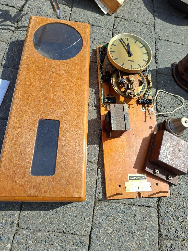 Moederklok AUTOPHON en schoolbel., Antiek en Kunst, Antiek | Klokken, Ophalen of Verzenden