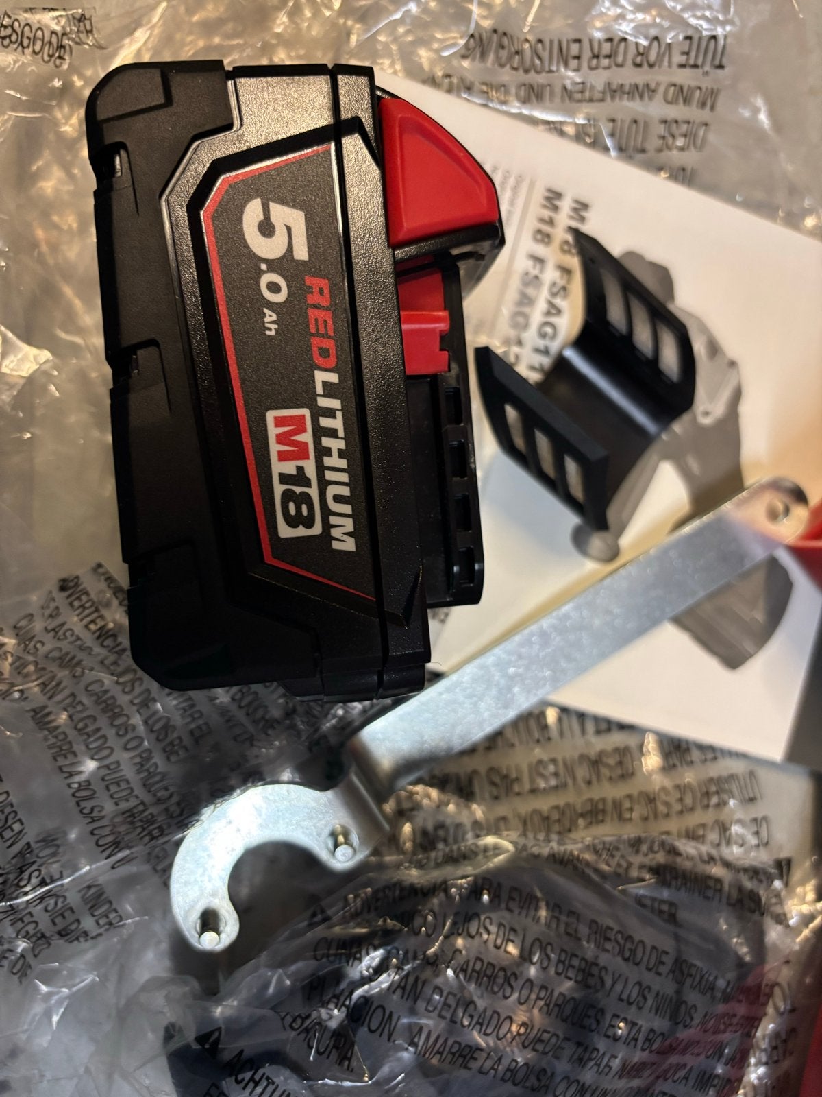 Milwaukee M18 FSAG125 Accu Haakse Slijper met 5.0Ah Accu, Ophalen of Verzenden, Nieuw, 1000 watt of meer, Haakse handslijpmachine